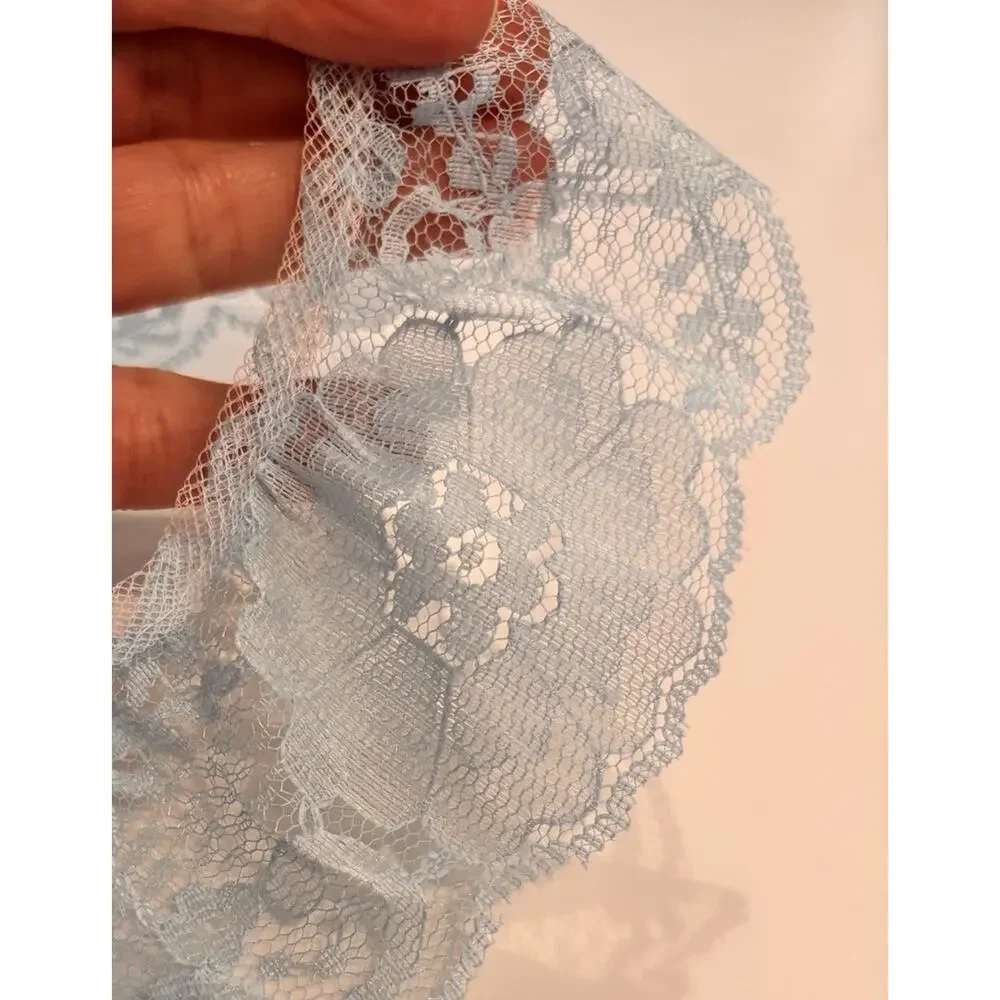 Lot Vintage Sewing Lace Trim Pastels White Baby Pink Blue Nursery Lingerie 26yds